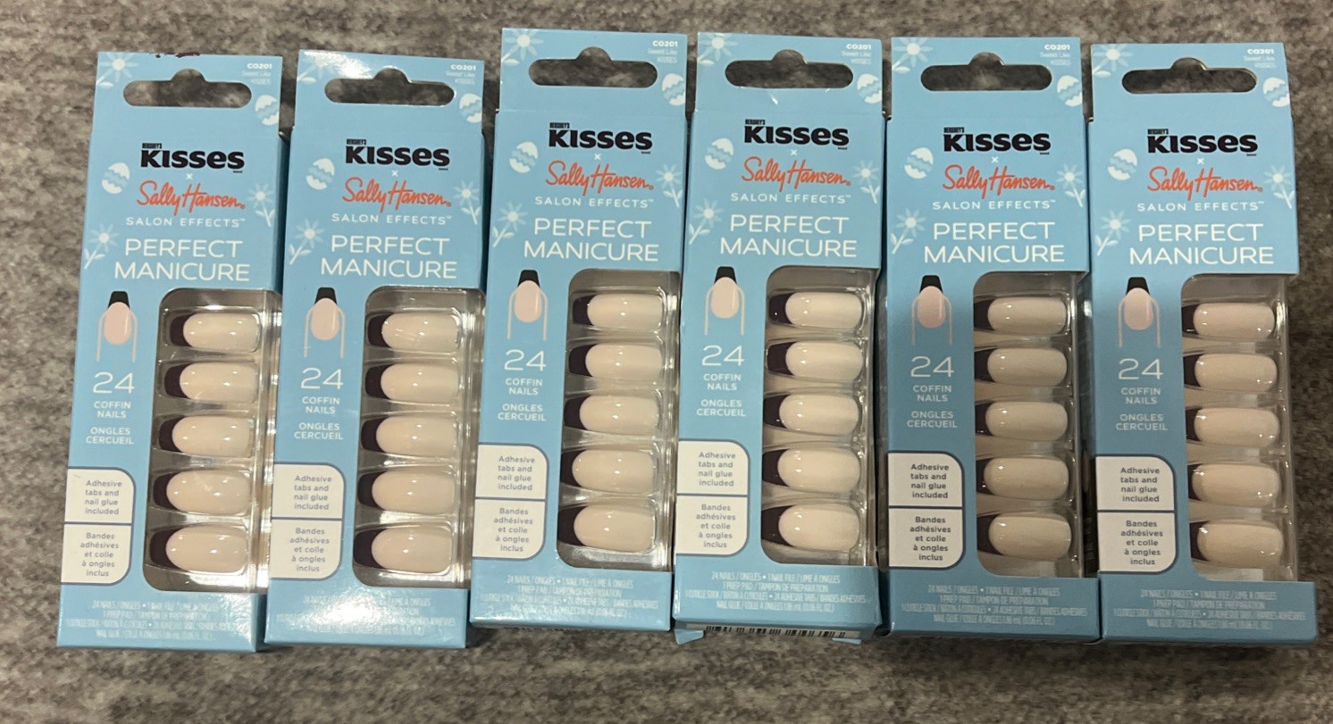 Sally Hansen Salon Effects Perfect Manicure x Hershey Kisses Coffin Nail 6 Pack