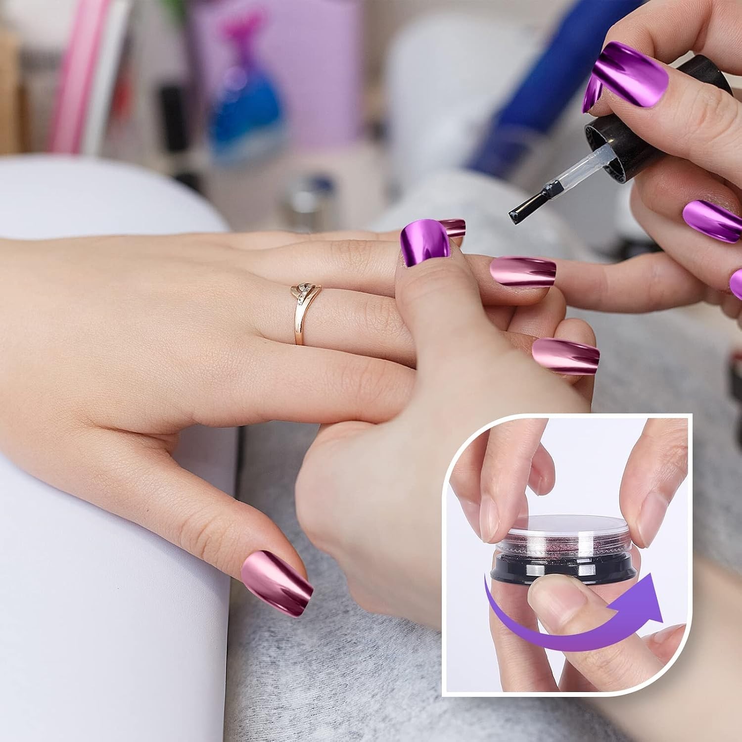 36 Jars Chrome Nail Powder Set for Stunning Mirror and Holographic Effects