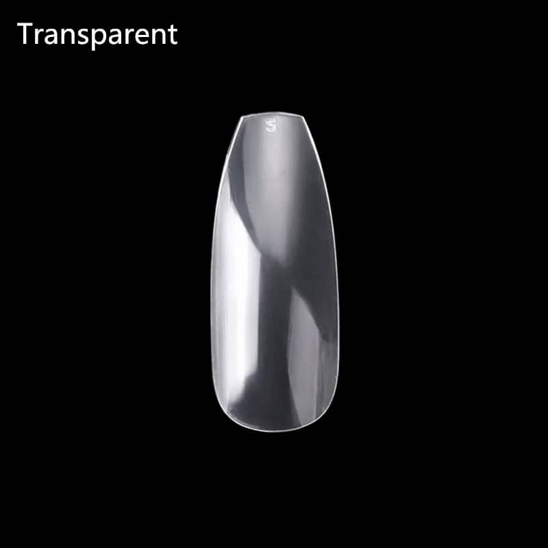 500pcs Long Coffin Ballerina Full Cover False Nail Tips 10 Sizes Acrylic Nails
