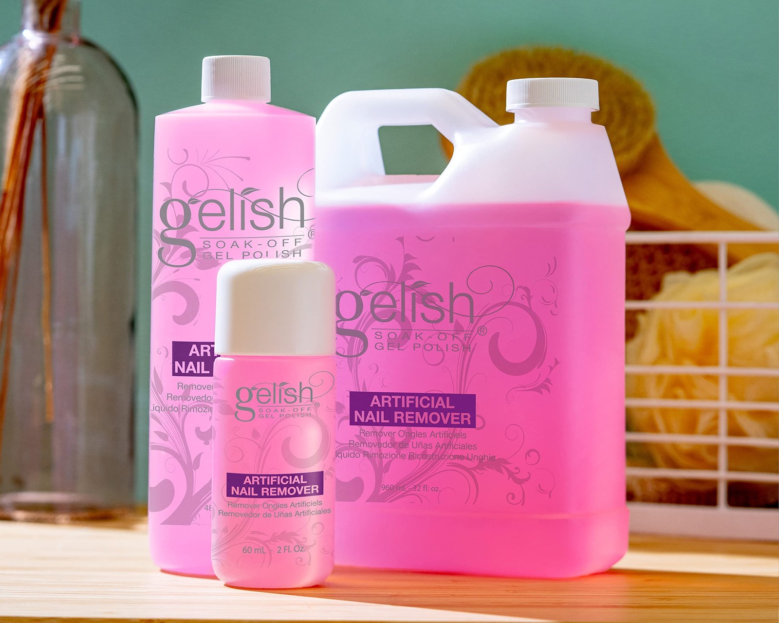 Gelish 4 Fl Oz (Pack of 1), Artificial Nail Gel Polish Remover, 4 oz.