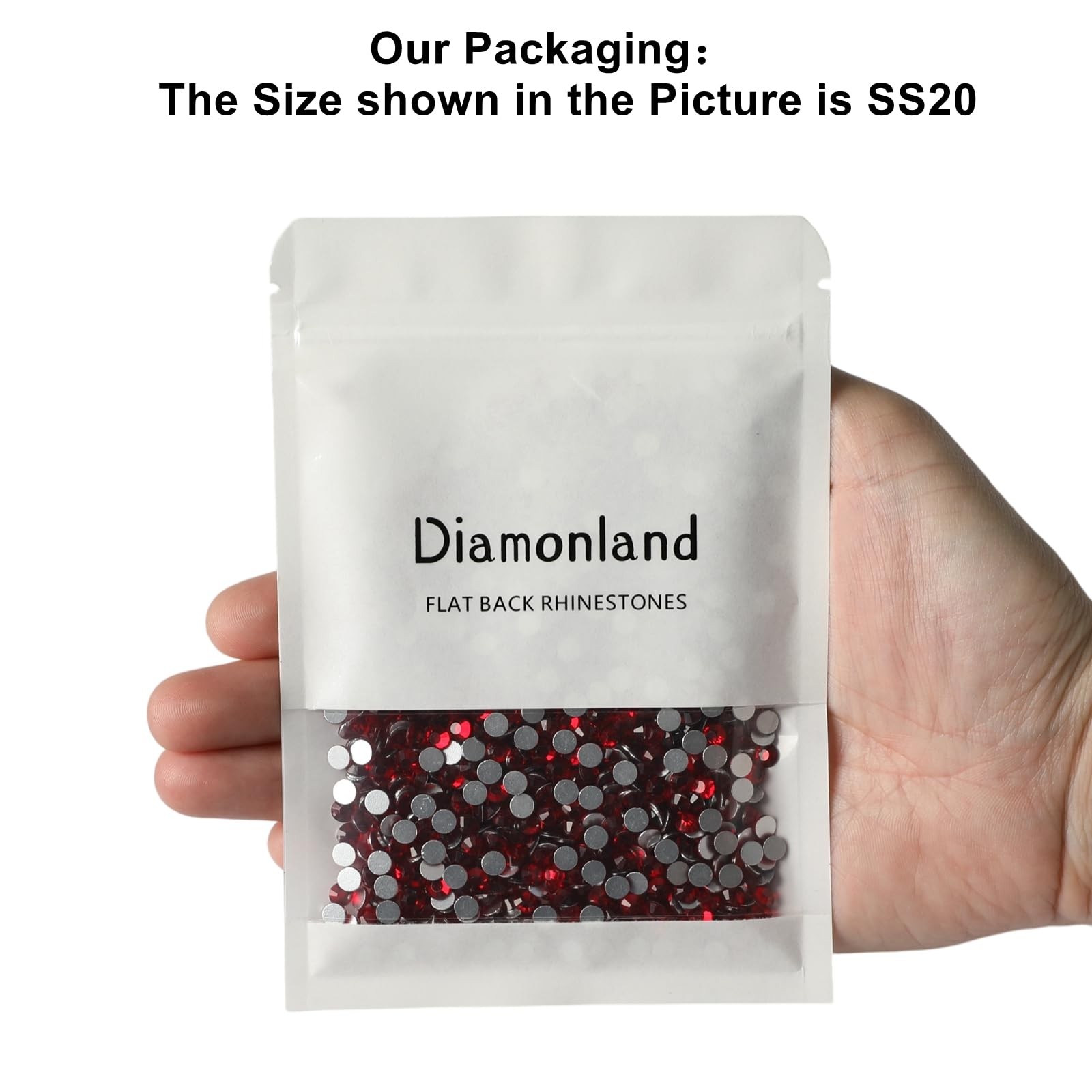 Diamonland Flatback Glass Crystal Rhinestones Rounds Gems for Bedazzling Nail…
