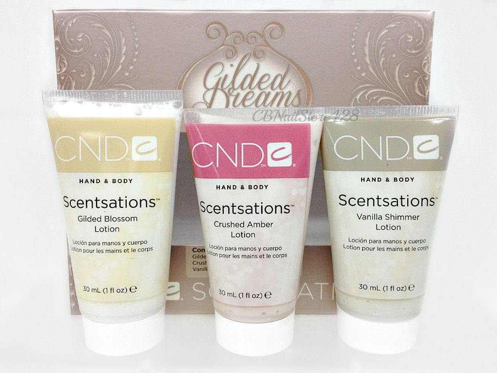 CND Scentsations Lotion – GILDED DREAMS Collection – 3 scents x 1oz/30ml #90679