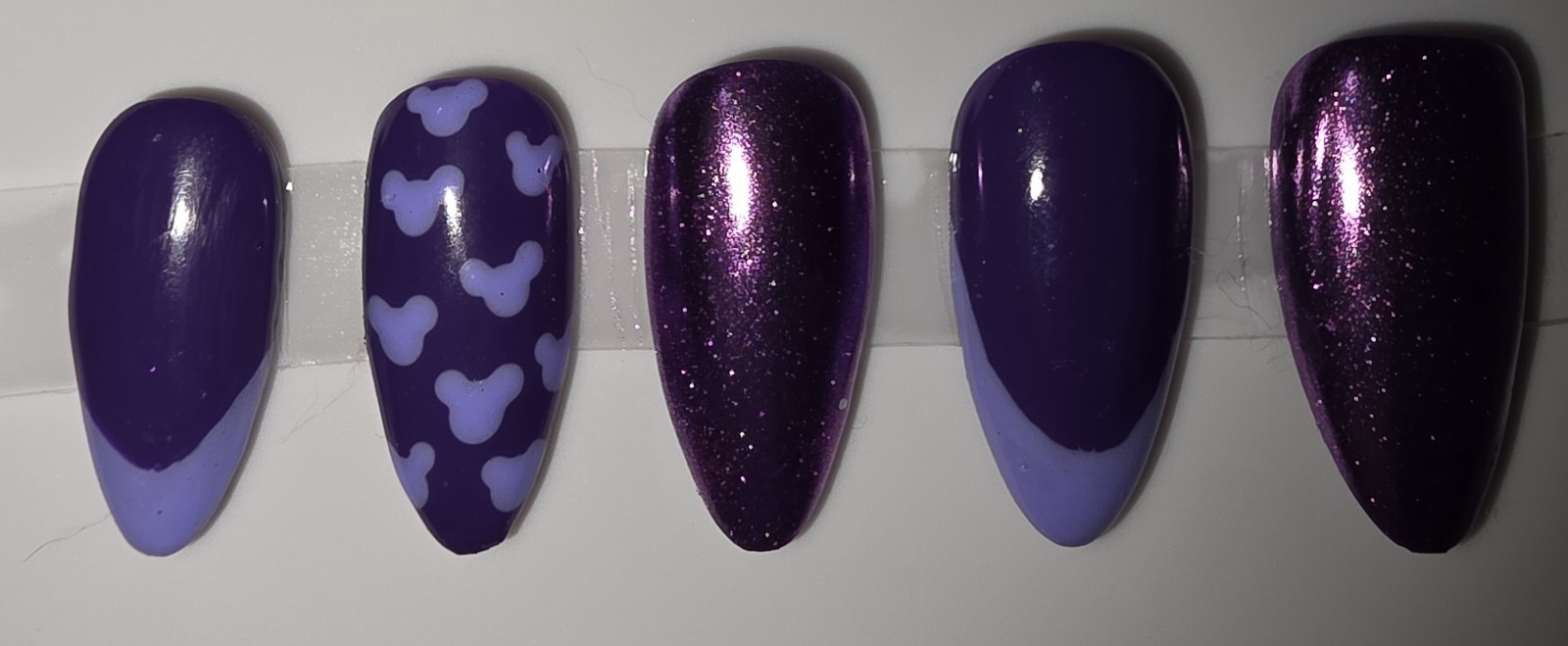 Purple Disney Press on Nails●Sizes come from XS-L●Can order coffin or almond