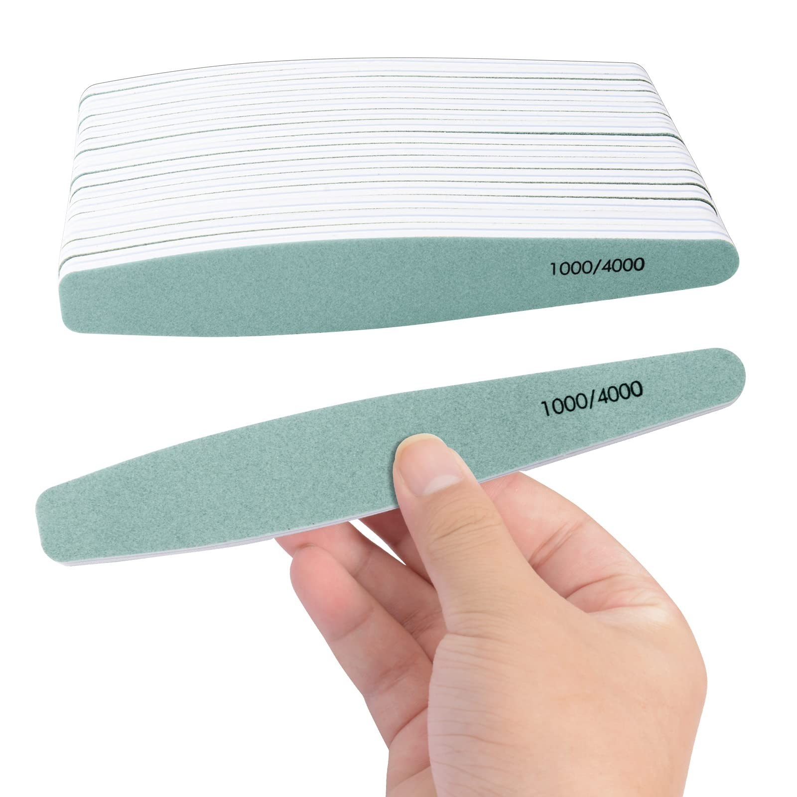 Diesisa 15pcs 1000/4000 Grit Nail Files for Natural Nails, Emery Boards for N…