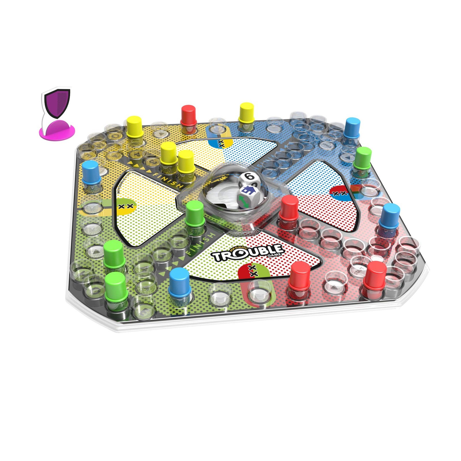 Hasbro Gaming Trouble Board Game, Includes Bonus Power Die Medium, Multicolor