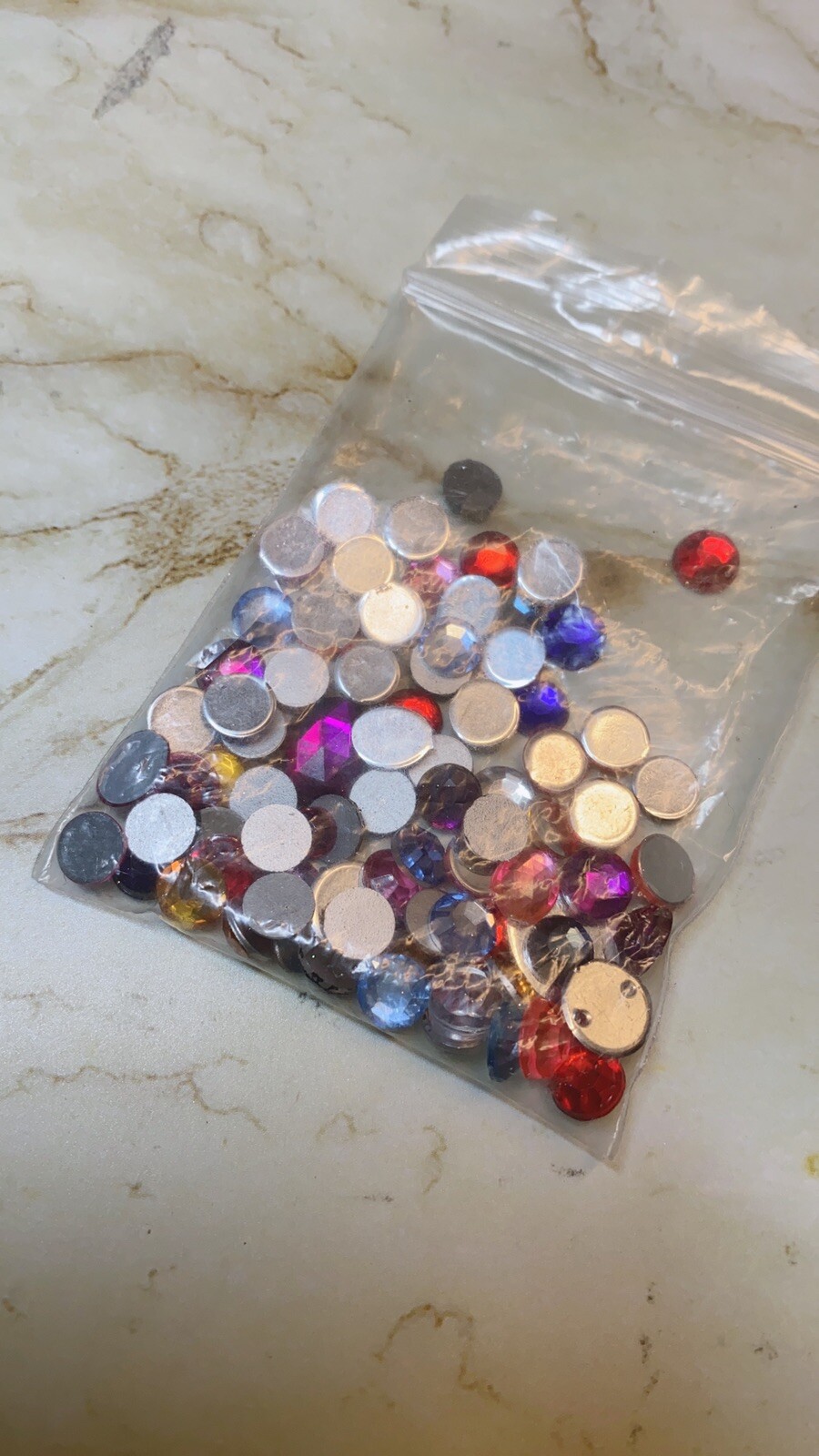 Gel Nail Acrylic / Nail Art Deco Assort Stones Square Round