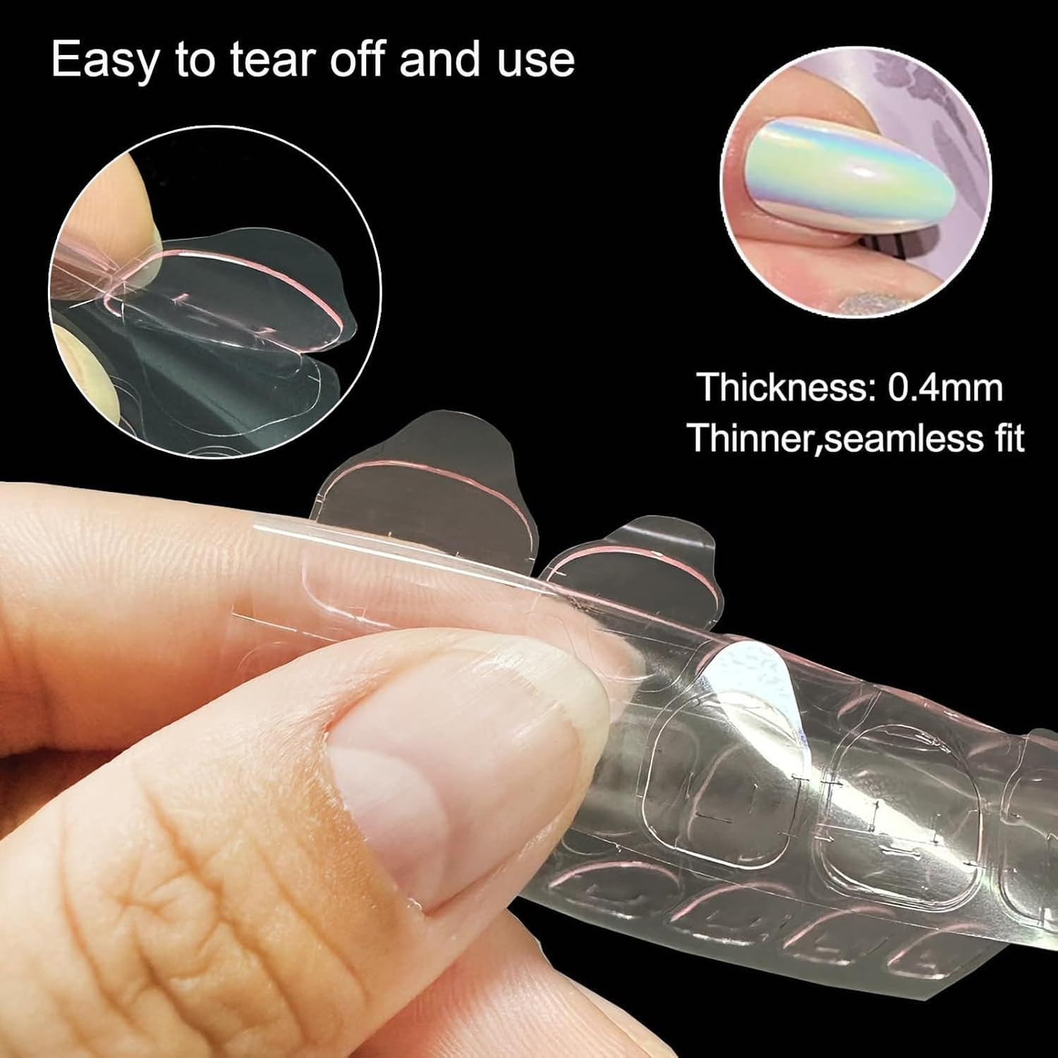 20 Sheets Press on Nails Sticky Tabs,480 PCS Nail Adhesives Tabs Waterproof