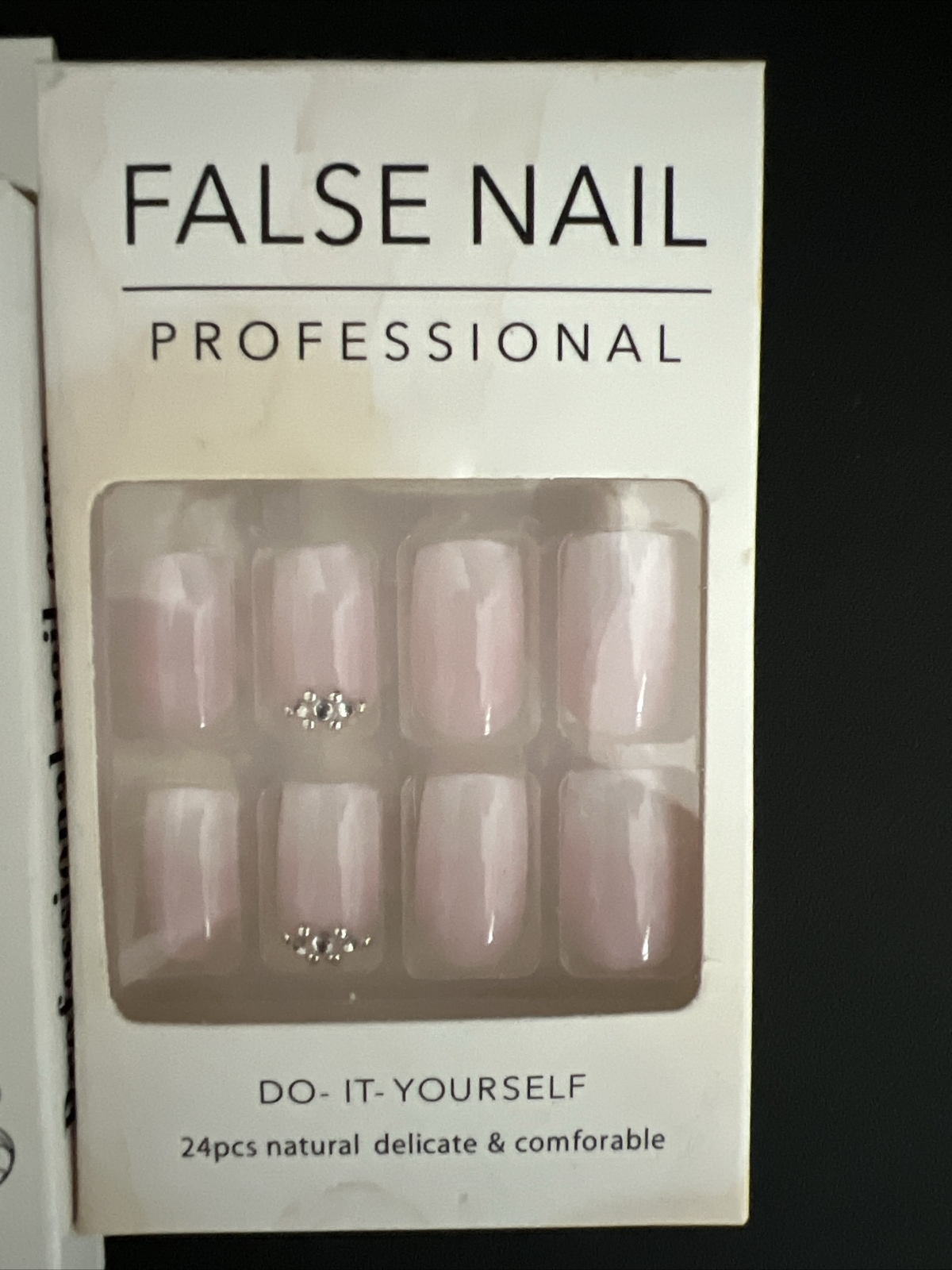 Lot 3 False Nail Sets Artificial Press On Glue Nails French Flames Swirl Pastel