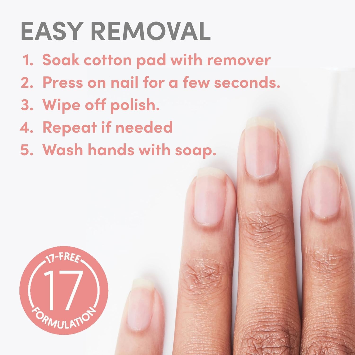 ella+mila Non-Acetone Nail Polish Remover – Gentle, 8 Fl Oz (Pack of 1)