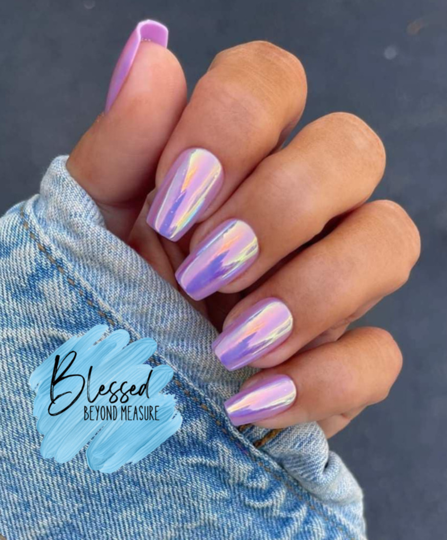 Red Aspen Press On Nails~A Hui Hou, Ailea Medium Coffin Purple Shiny