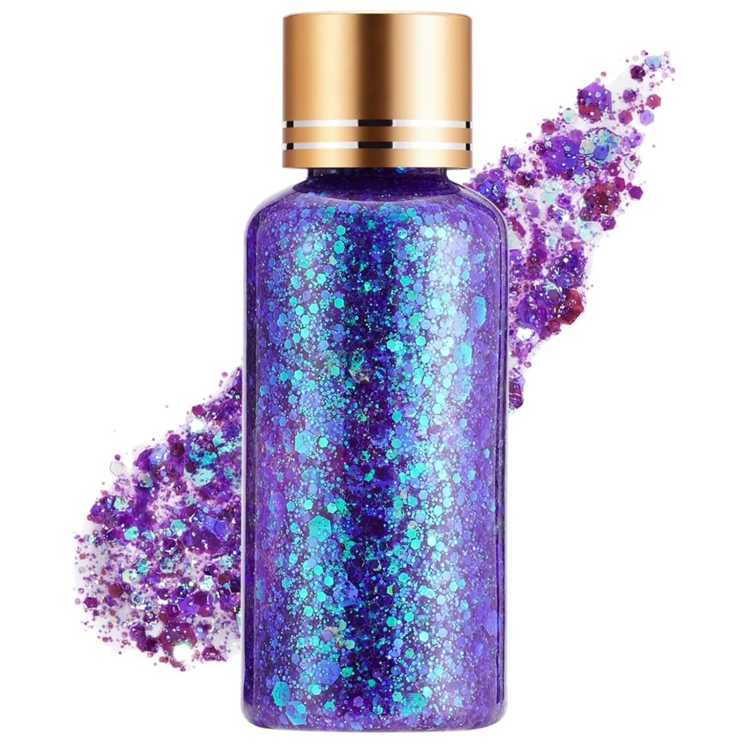 1oz Gemstone Purple Glitter Gel for Faces & Bodies | Long-Lasting & Non-Toxic
