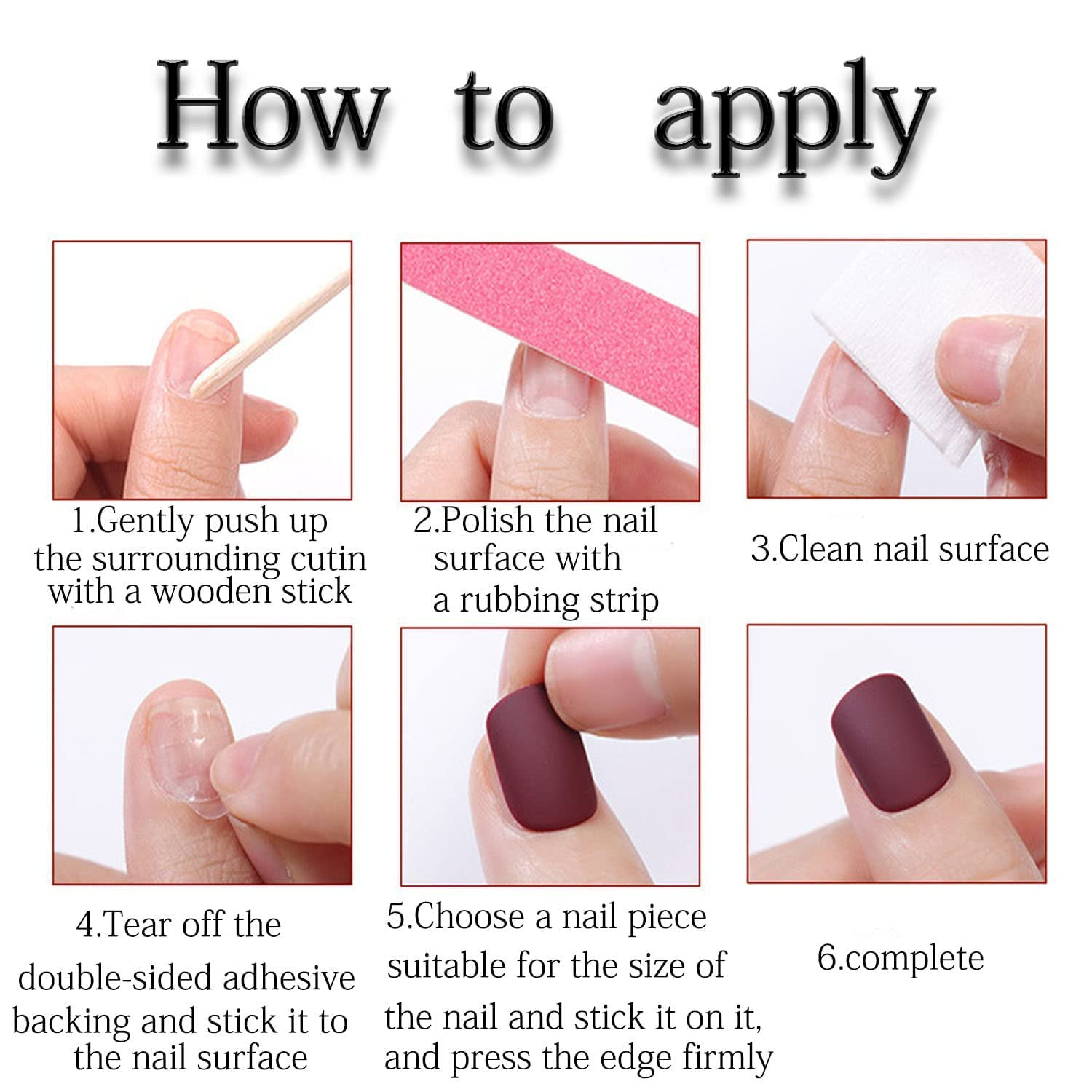 Black Press on Nails Medium Almond Fake Nails Matte False Nails Press Ons with D