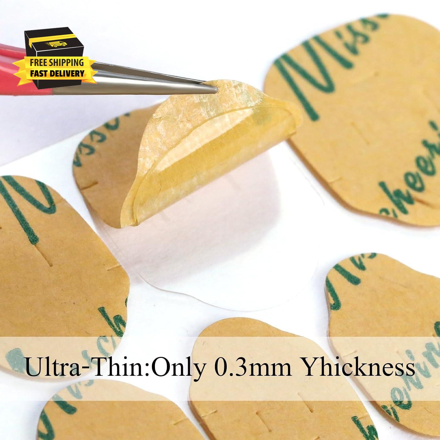 288Pcs Nail Adhesive Tabs for Fake Nails Nail Glue for Press Ons with 0.3Mm Ultr