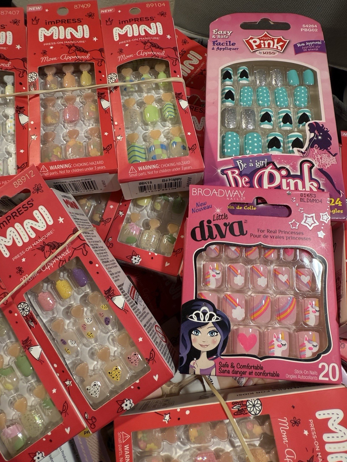 Kiss nails, Press-on Nails,Broadway,Little Diva,imPress,Pink By Kiss,👀My Page++