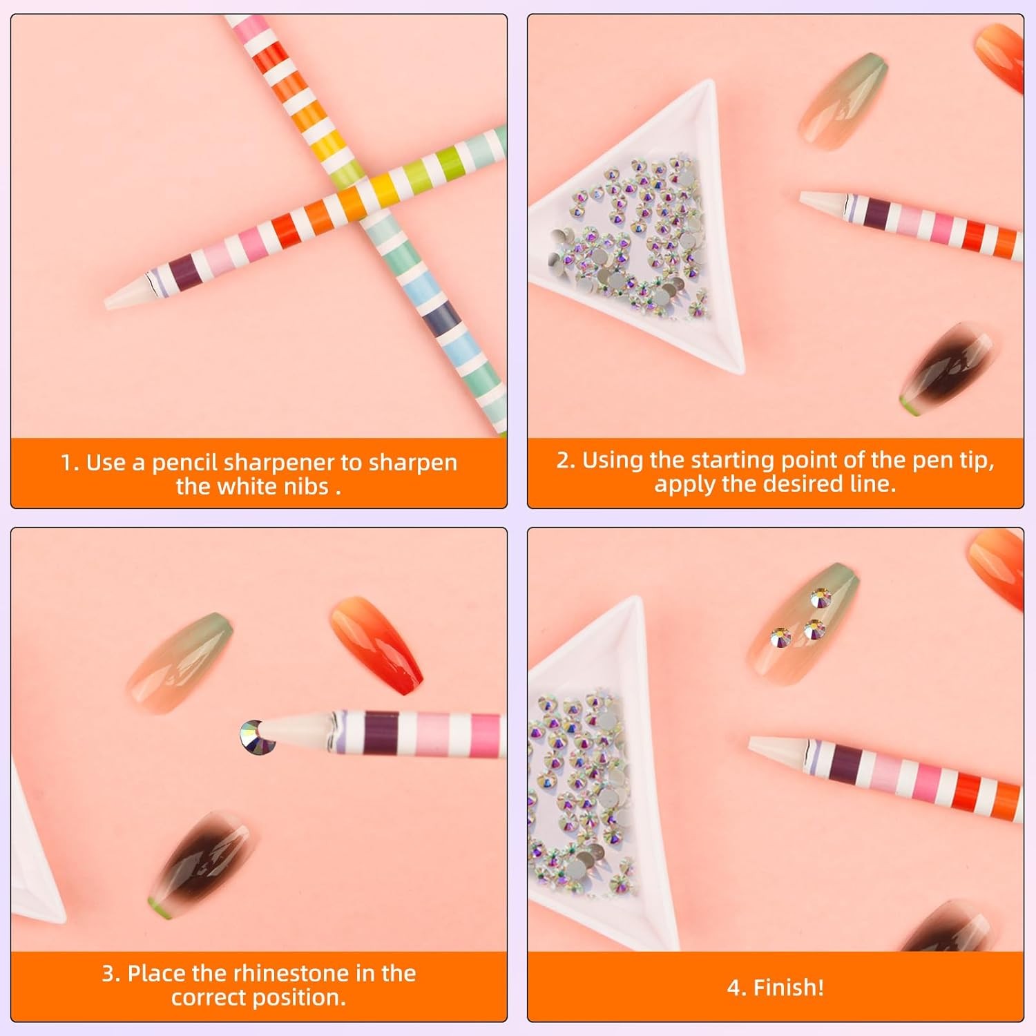 17-Pcs Rhinestone Picker Wax Pencils Set with Trays & Sharpener for Diamond Art