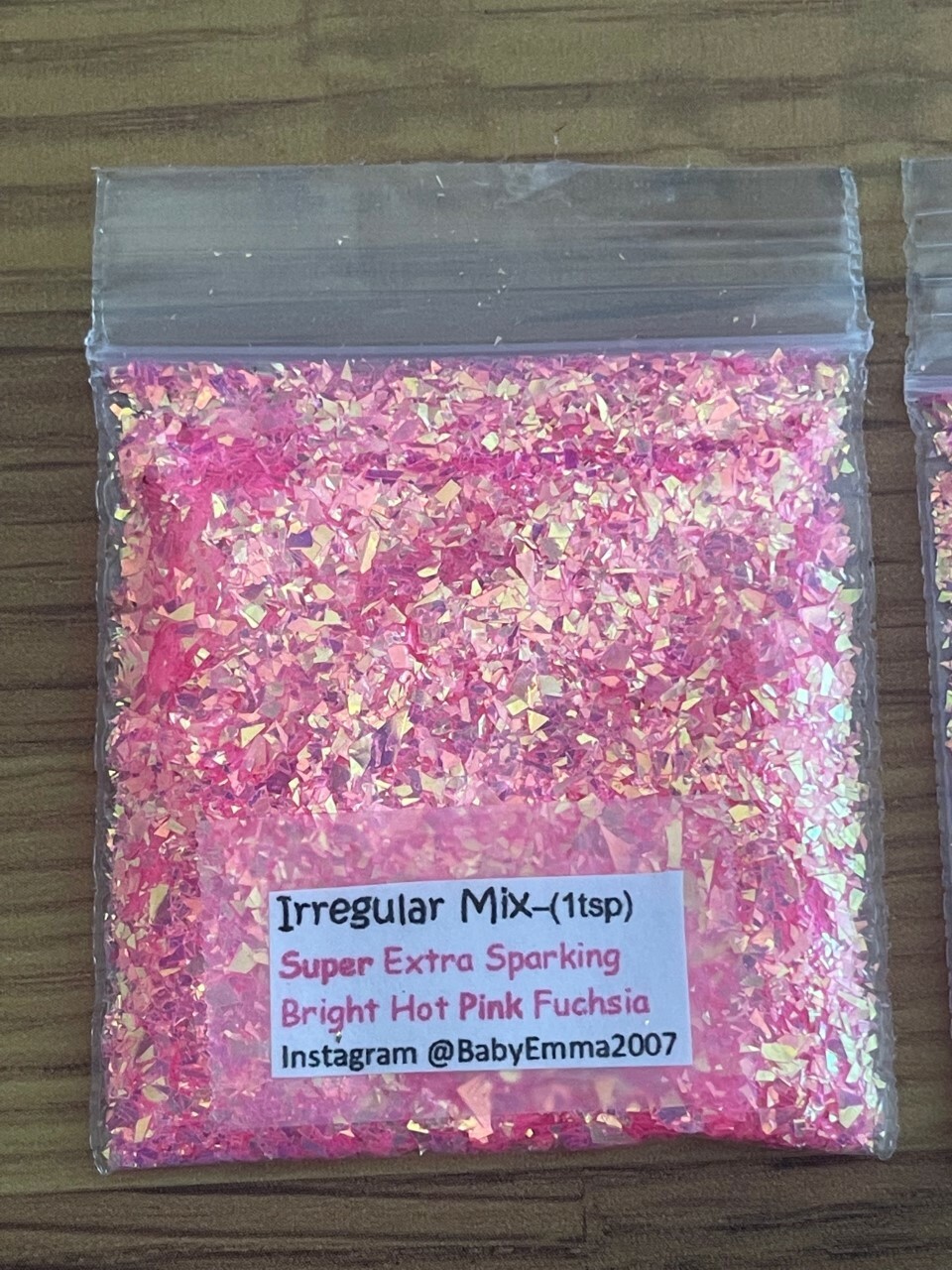 Super Sparkling Glitter Hexagon/IRR Mix-Bright Hot Pink Fuchsia-Nail Art Craft