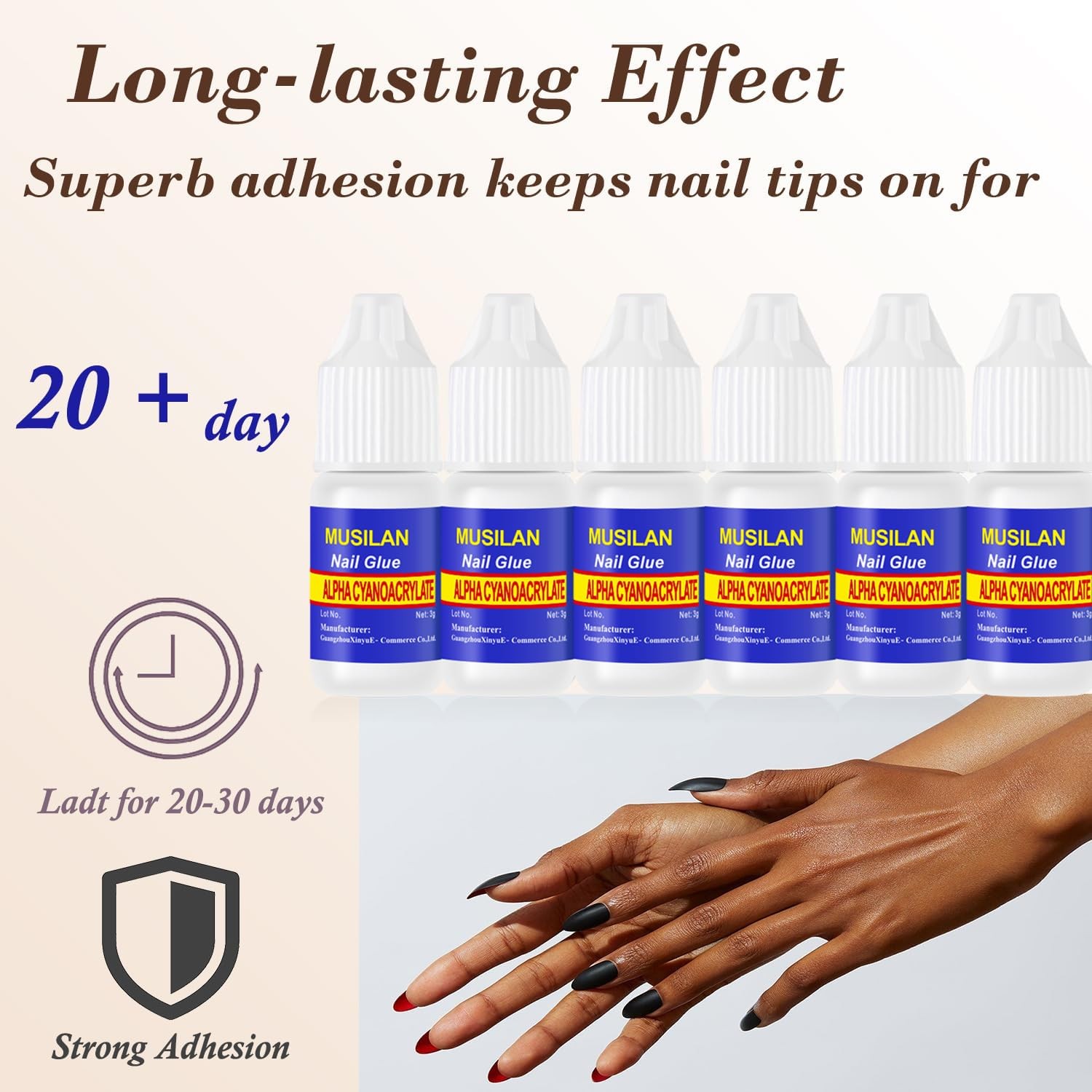 Nail Glue,Nail Glue for Acrylic Nail Tip 12 Bottles Professional False Nail Glue