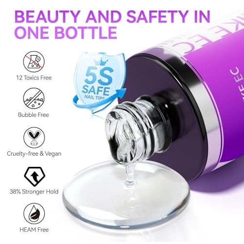 Professional Bulk Nail Glue 40ml – Strong Quick Dry UV Gel Adhesive for Press On