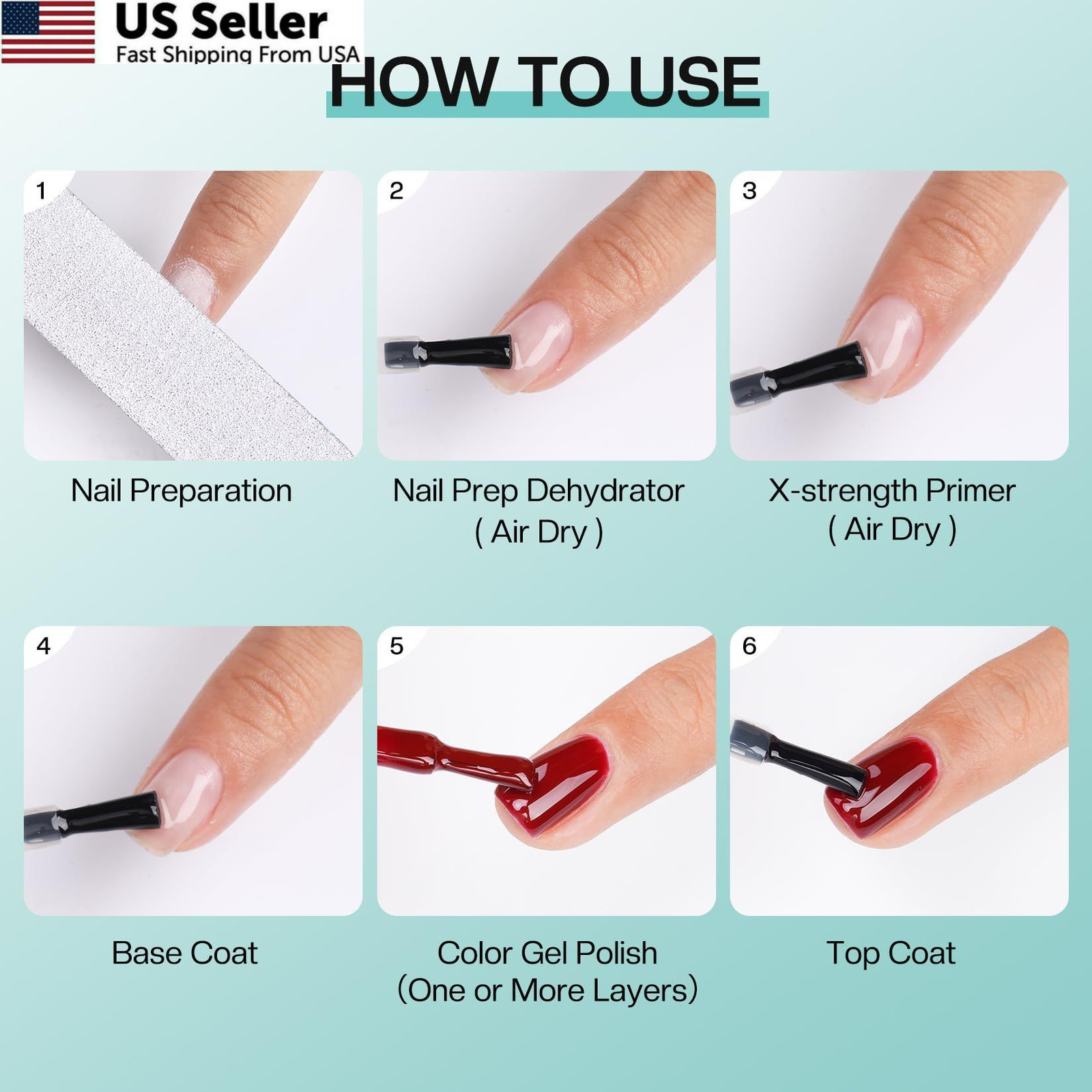 Morovan Nail Prep Dehydrate and Primer 0.5 Fl Oz (Pack of 2), Clear
