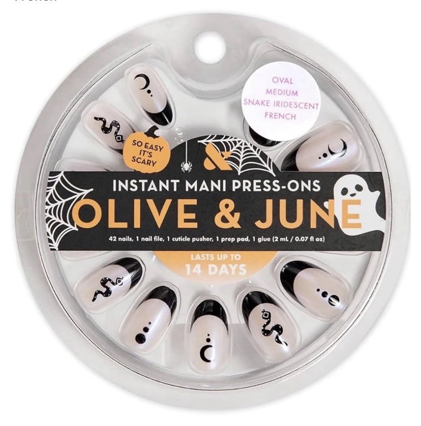 2X Olive & June Instant Mani Press-On Nails Glue | Halloween | 42 Pieces 14 Days