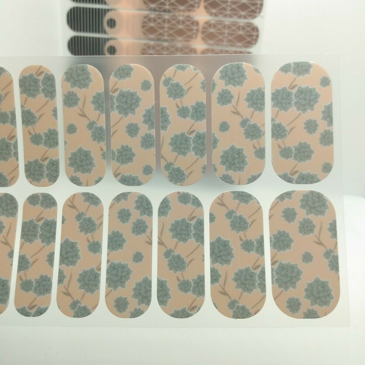 Jamberry Nail Wraps Full Sheets – Black Beige Blue Lot of 5