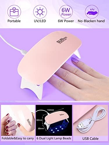 Acrylic Nail Kit for Beginners – 42 Colors Glitter Powder, UV Light, Drill & Org