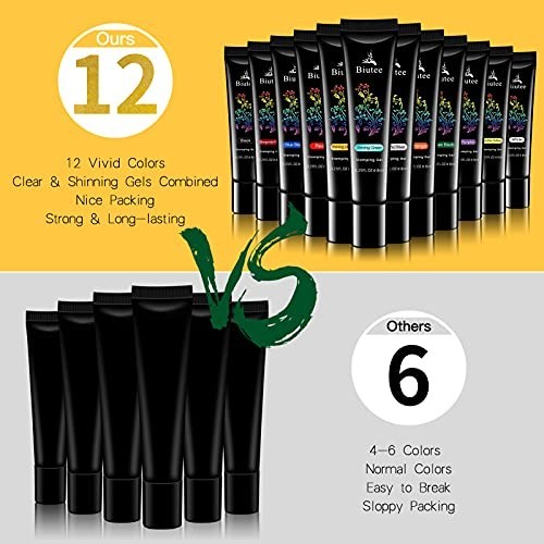 12 Colors Stamping Nail Polish Gels – Soak Off UV Gel for DIY Nail Art Design