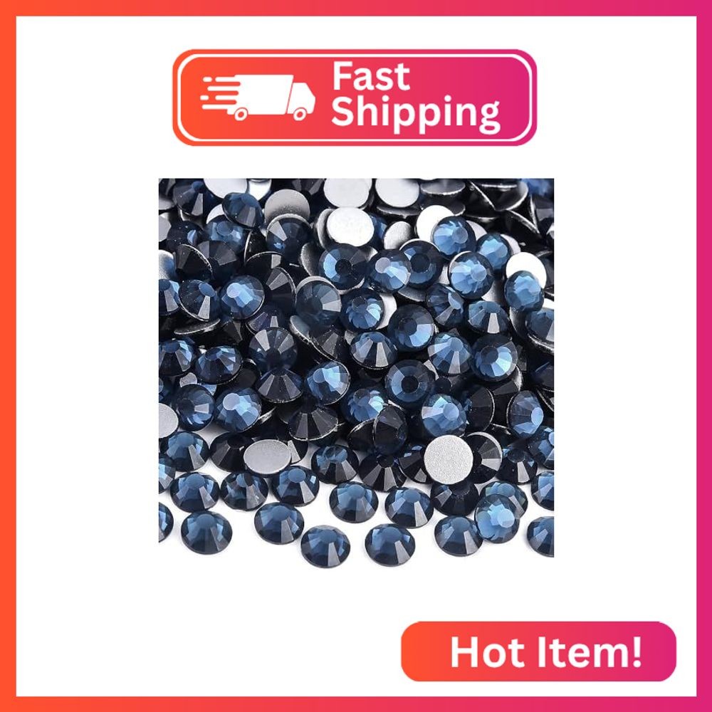 Blinginbox 1440 Pieces SS20/4.6-4.8mm Flat Back Crystal Rhinestones Round Gems f