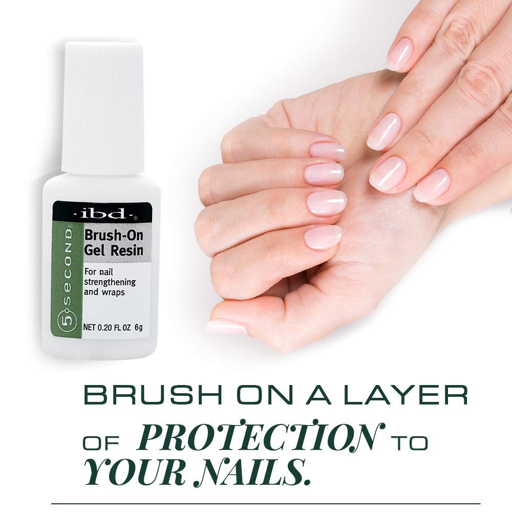 5 Second Brush-On Nail Glue 6 G, for Nail Tips, Full Cover Nails, and for Repair
