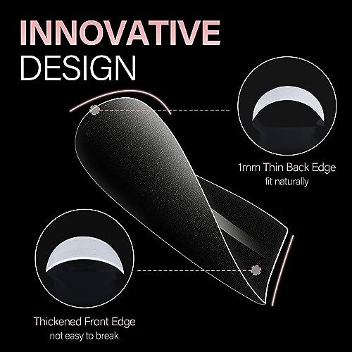 Extra Short Coffin Nail Tips – 240 PCS Upgraded 240pcs-extra short coffin