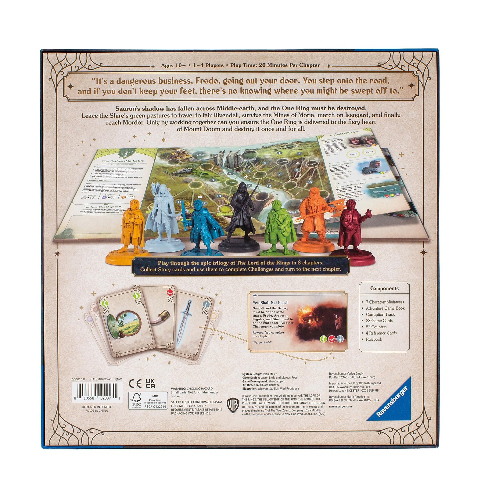 Lord of The Rings Adventure Book Game 10.5 inches x x 2.25
