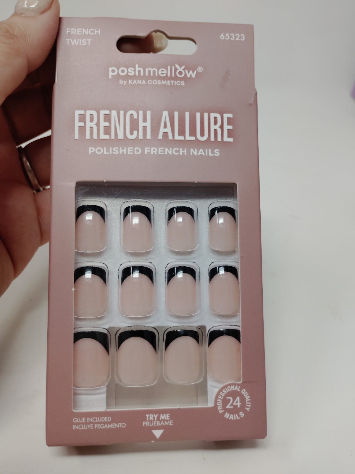 Poshmellow Black French Allure Polished French Press On Nails – French Forever