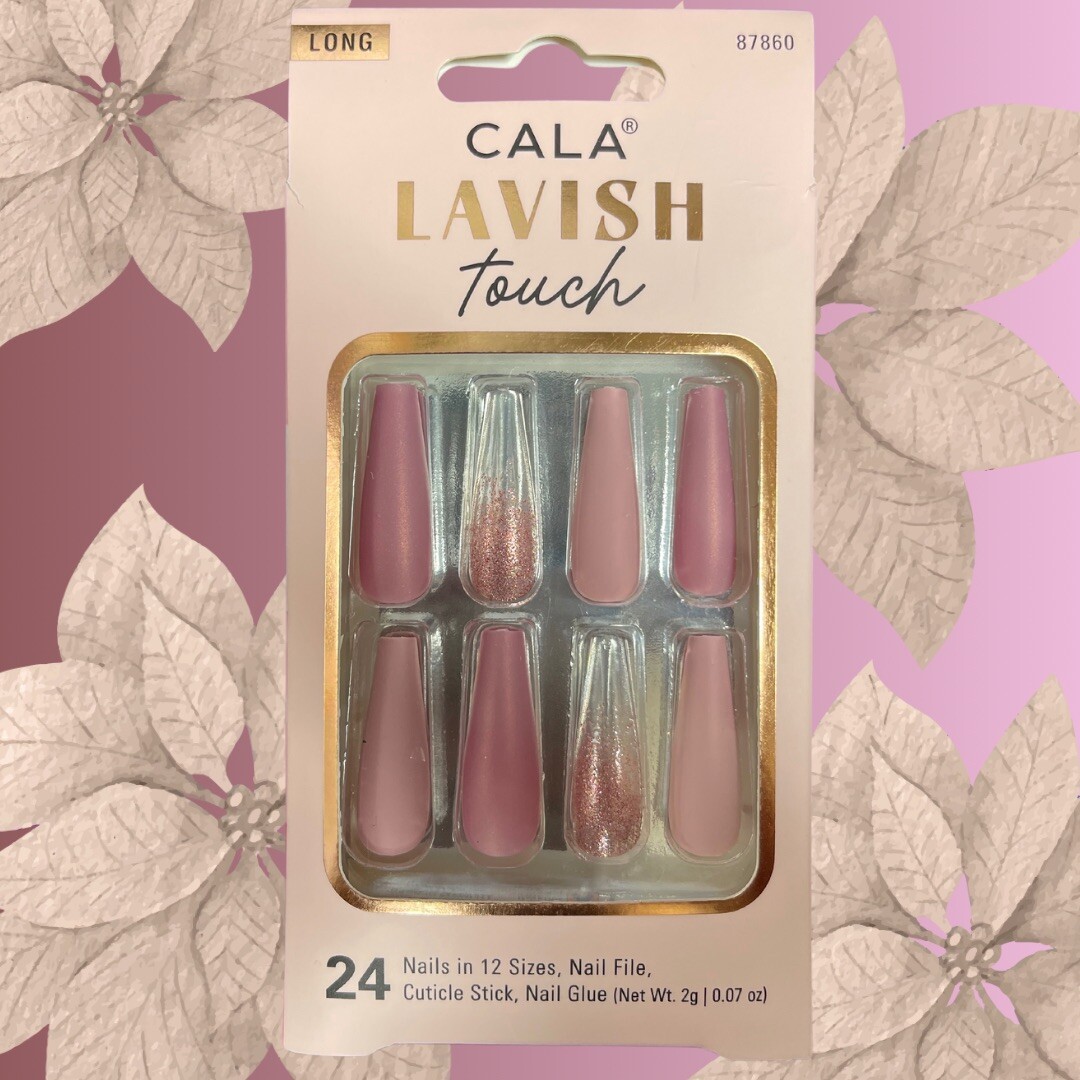 LAVISH TOUCH | LONG COFFIN PINK/GLITTER