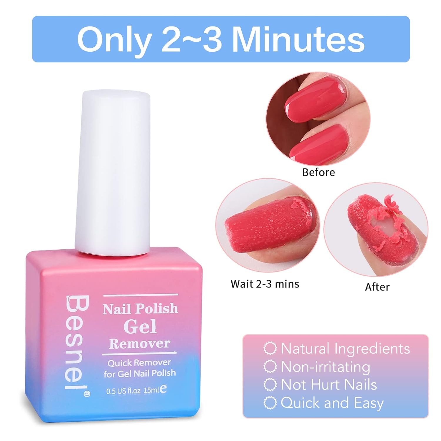 Gel Nail Polish Remover 5 Pack Professional 7 Piece Set