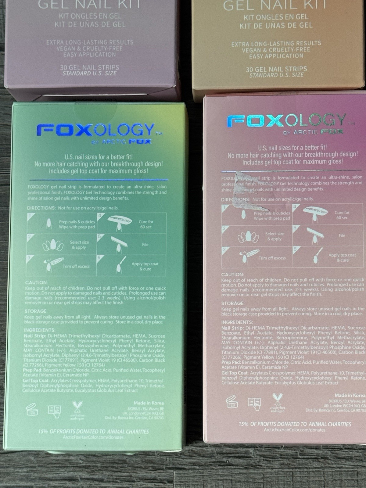 Chanel and Arctic Fox Foxology Nail Polish Set Gel Nail Strip Kits New in Box
