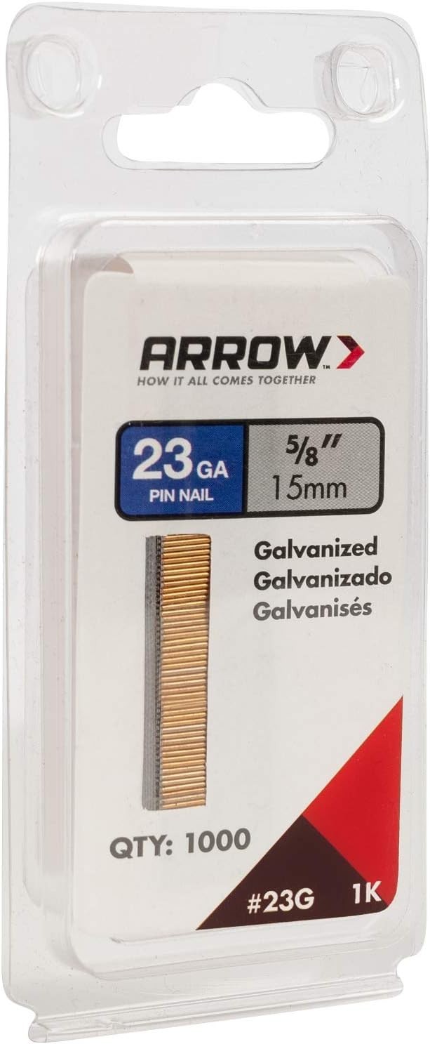 Arrow 5/8-Inch Collated Pin Nails – 1000 Count, Ideal for DIY Enthusiasts