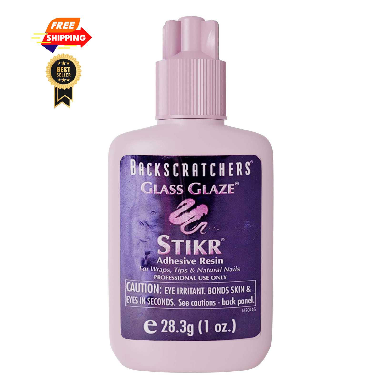 Backscratchers Glass Glaze Stikr Resin Nail Wrap 1.00 Fluid Ounce, Clear