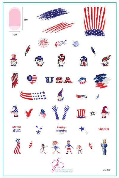 JULY 4TH nail art stamping plates multiple brands fireworks,stars,stripes,flags