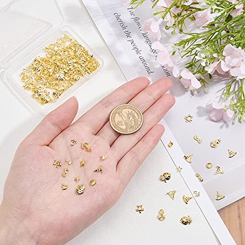 176pcs 11 Style Ocean Resin Filler Gold Sea Theme Resin Charms Shell Star