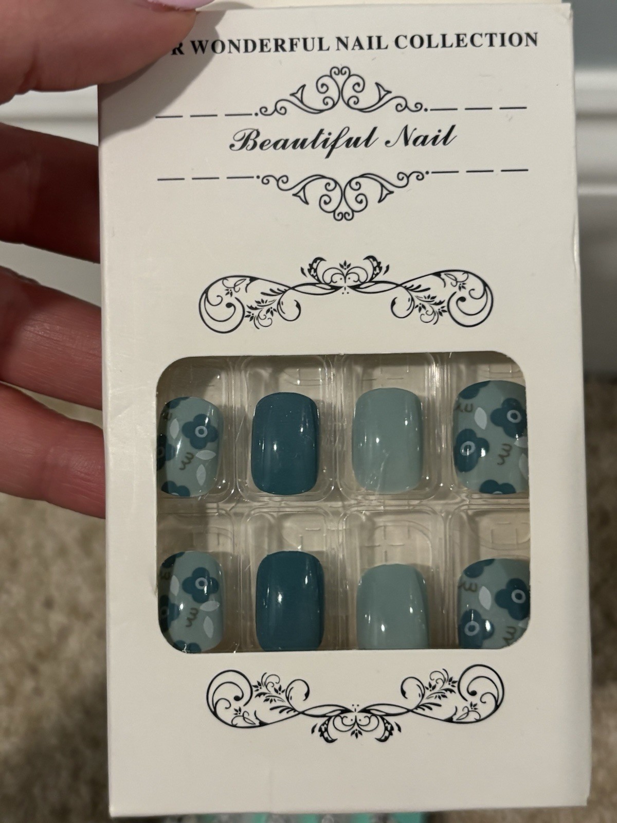 5 Packs of Press on Nails from SHEIN & 5 Below, Cheetah, Cow Print, Mint, Almond