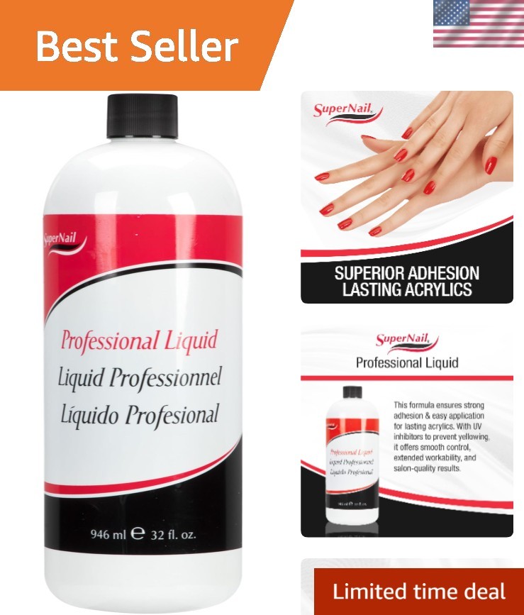 Professional Grade 32oz Acrylic Liquid Monomer – Easy Application & Durability