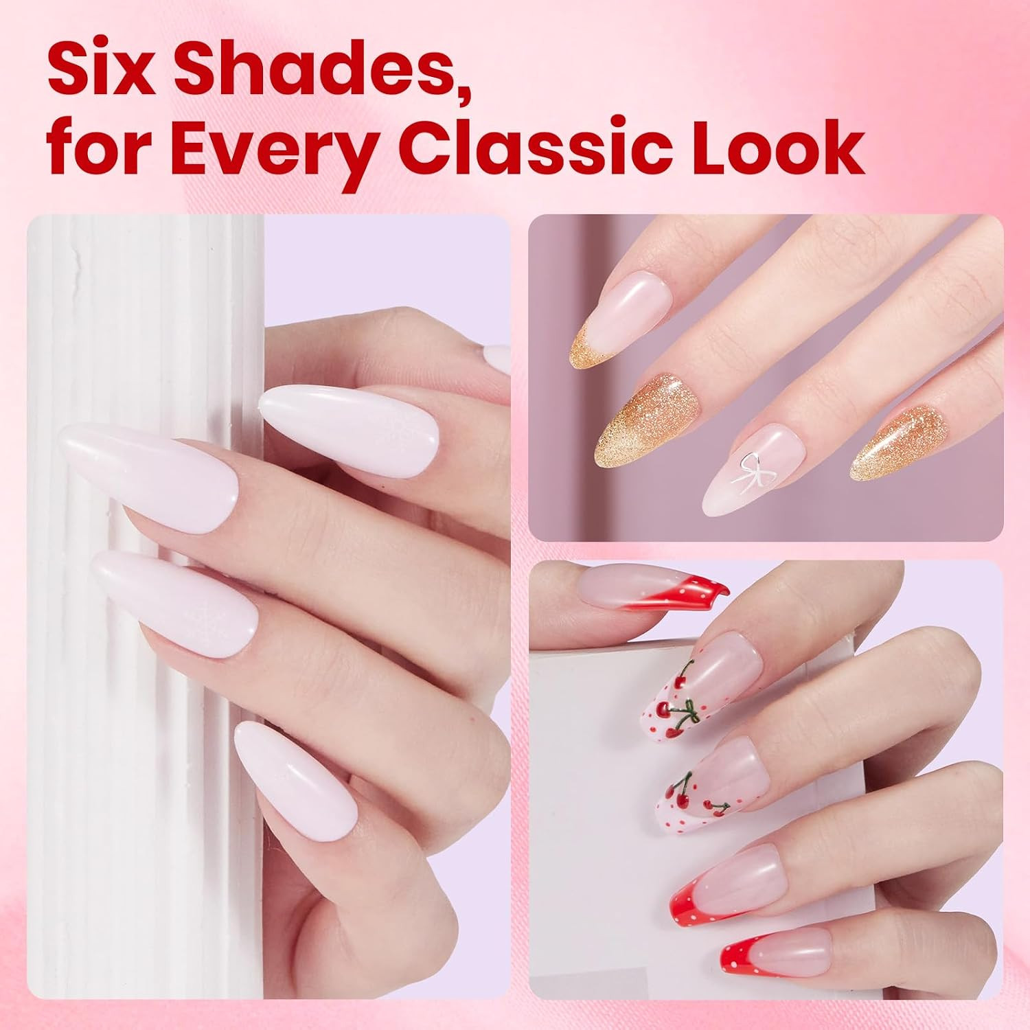 Gel Nail Tips Flat-X- Square Medium, 320Pcs 16 Sizes(00-14), Pre-Etched Half Mat