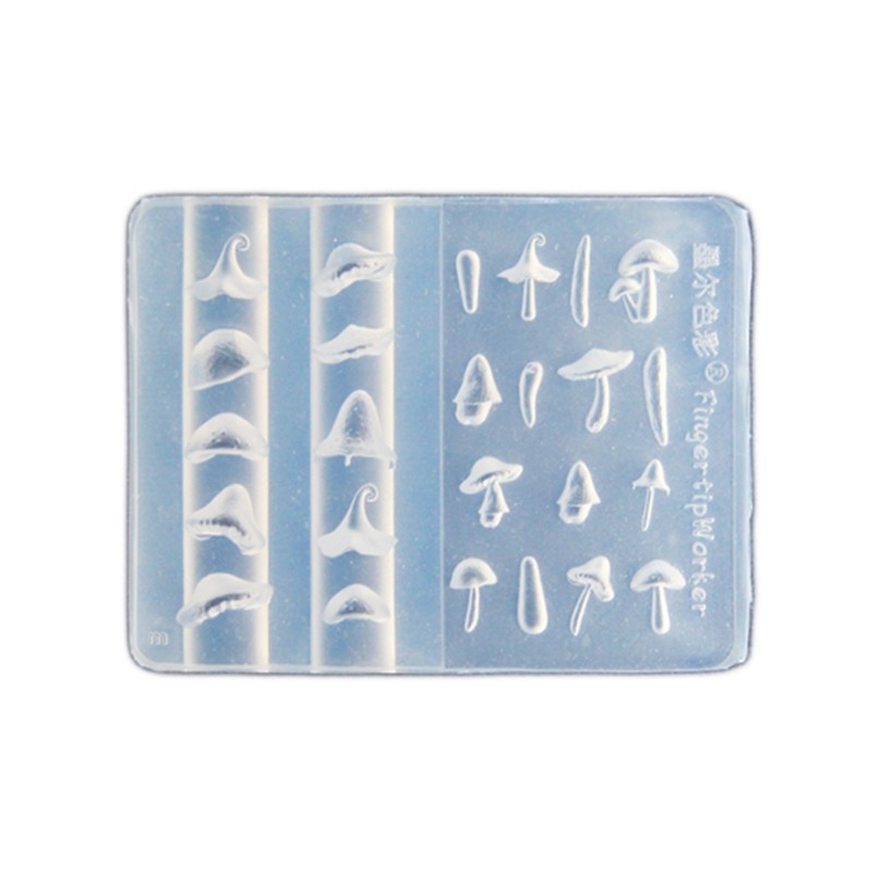 Flexible Nail Stamping Mold Mushroom Manicure Mould for Nail Art Enthusiasts