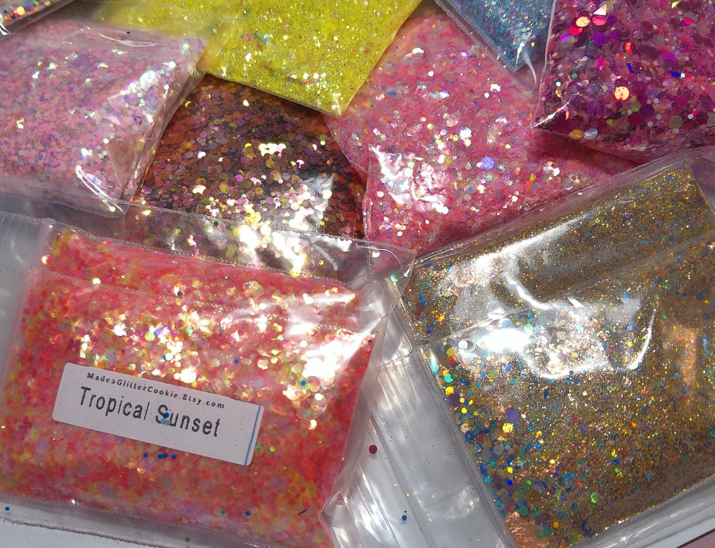 15 bags Glitter mixes for nail art Bundle