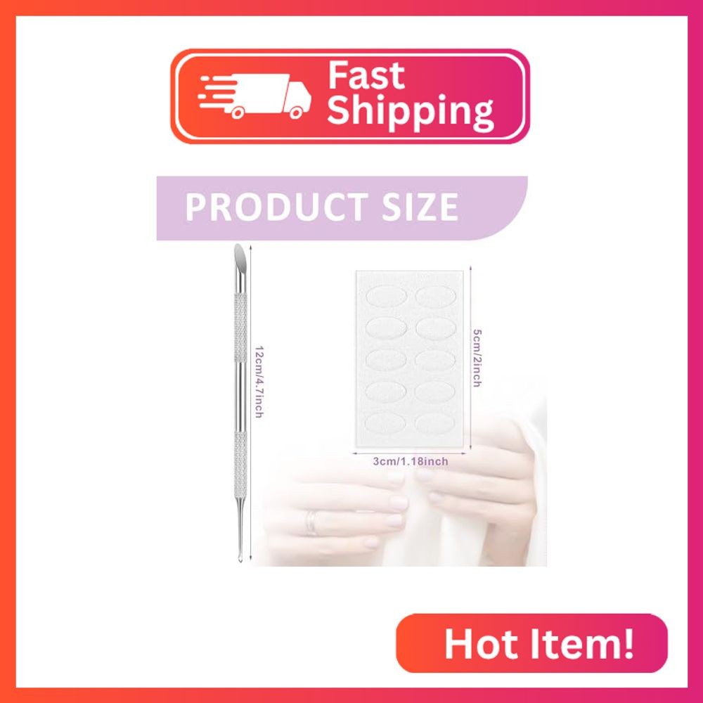 TIESOME Metal Cuticle Pusher, Circle Bevel Double-Ended Nail Cuticle Pusher Tool
