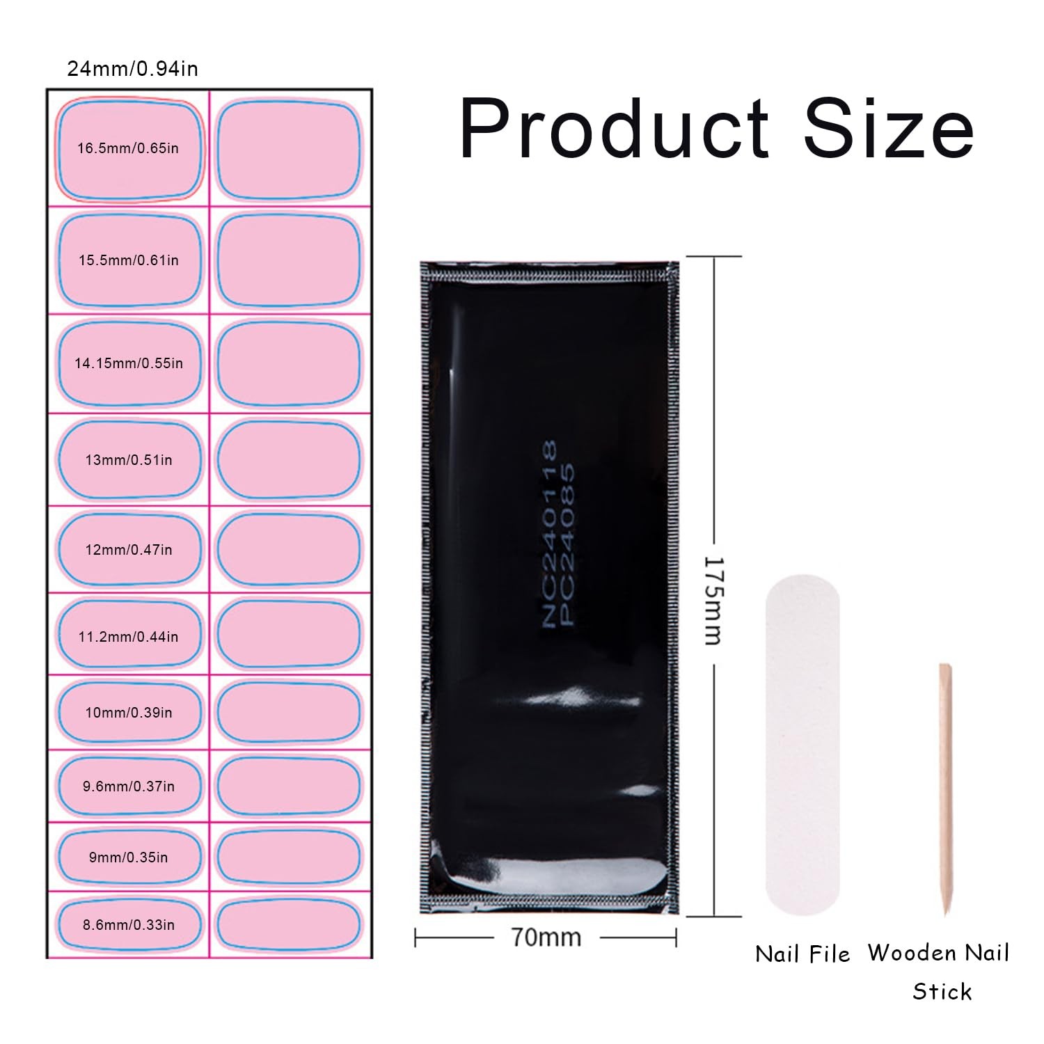 Christmas Semi Cured Gel Nail Strips, 16 Pcs Winter Xmas Gel Nail Stickers Ch…