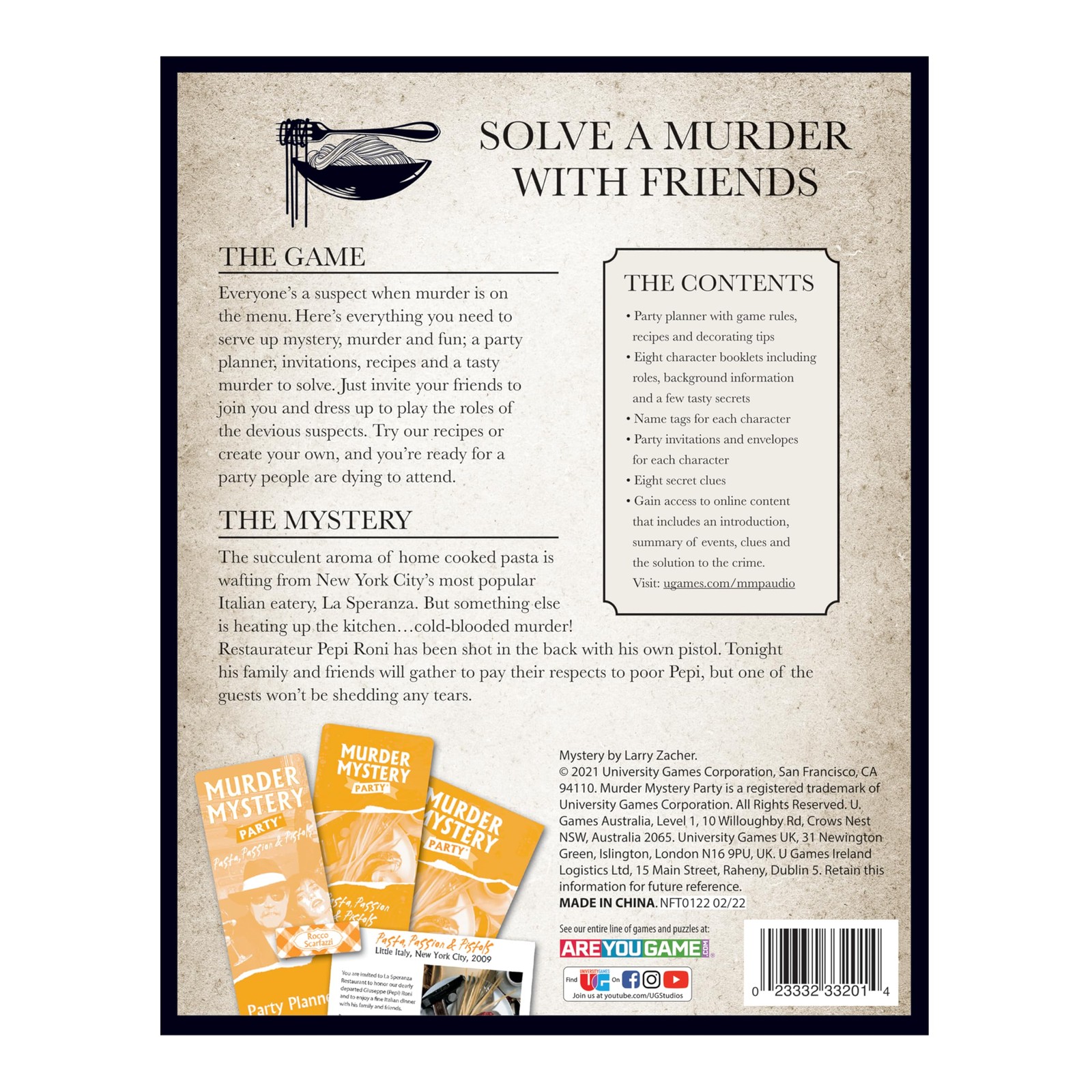 Murder Mystery Party, Pasta, Passion & Pistols – Host Your Own 1 Pack, Multi