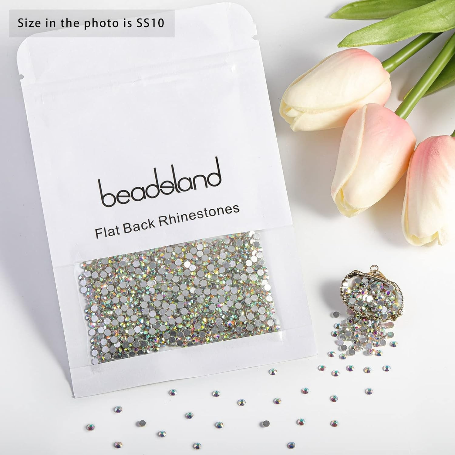 1440pcs Flat Back Crystal Rhinestones Round Gems for Nail Art and Craft Glue …