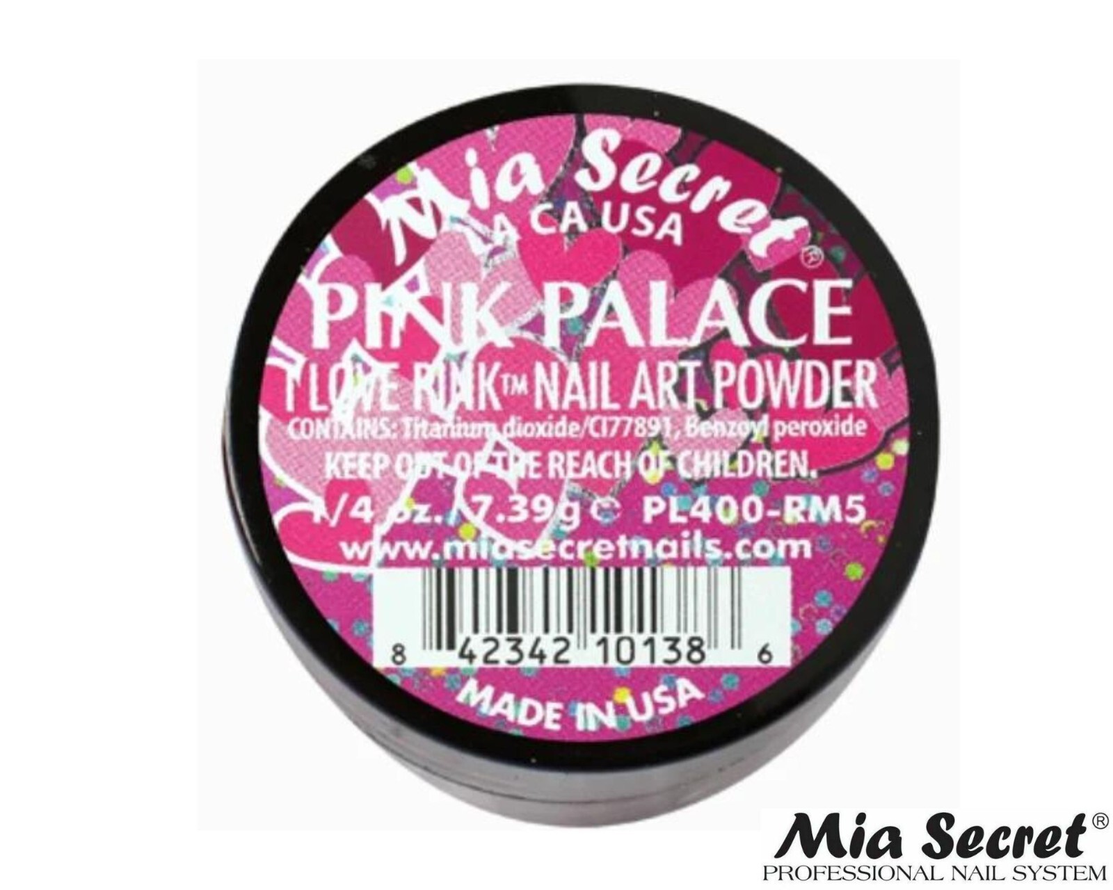 Mia Secret Nail Art Powder I Love Pink Collection (PINK PALACE) 1/4oz