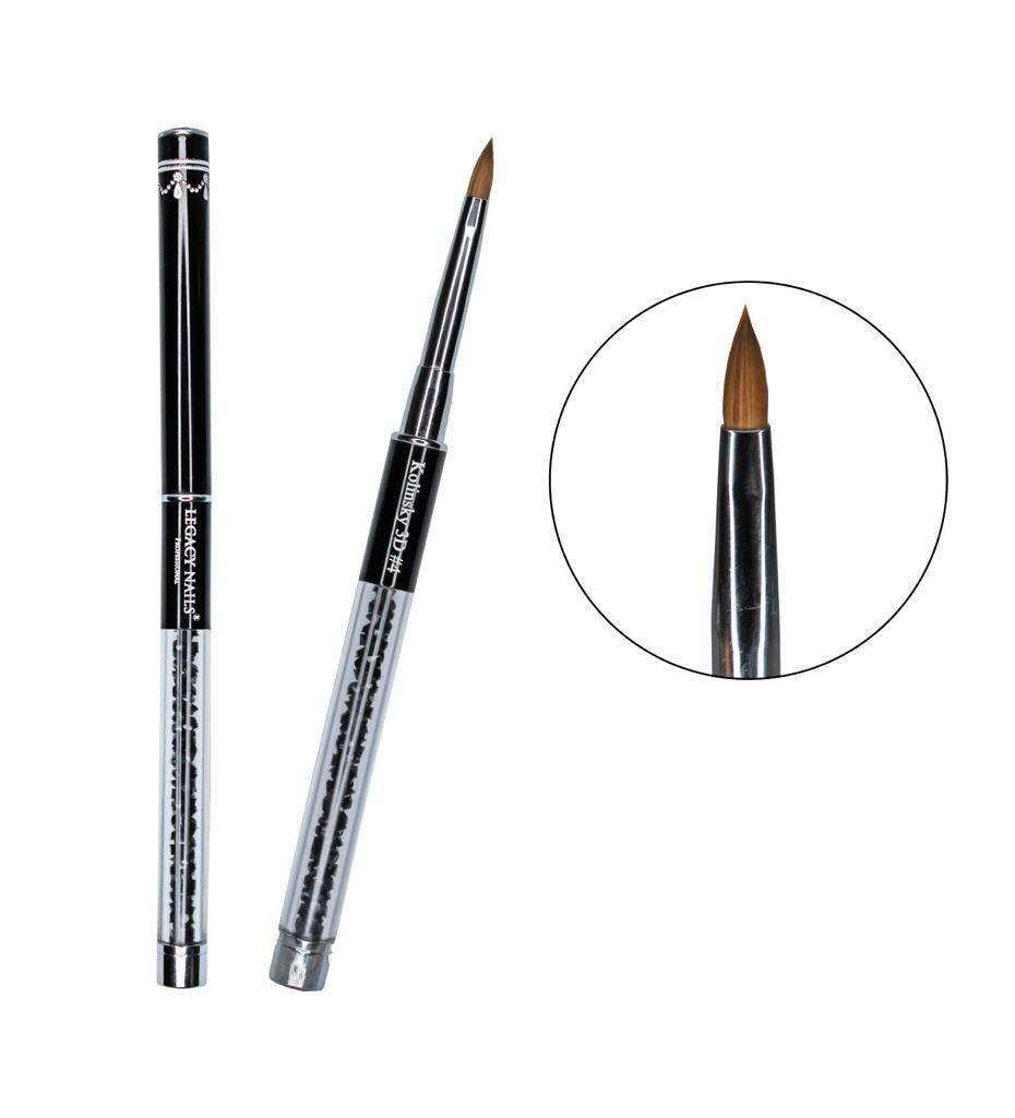 Professional Nail Art Brush 3D #4 Acrylic Kolinksy by Legacy Nails
